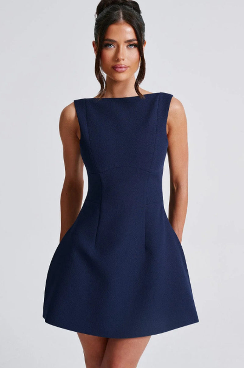 Elevate Your Summer Style with Our Sexy Slim-Fitting Backless Sleeveless Dress